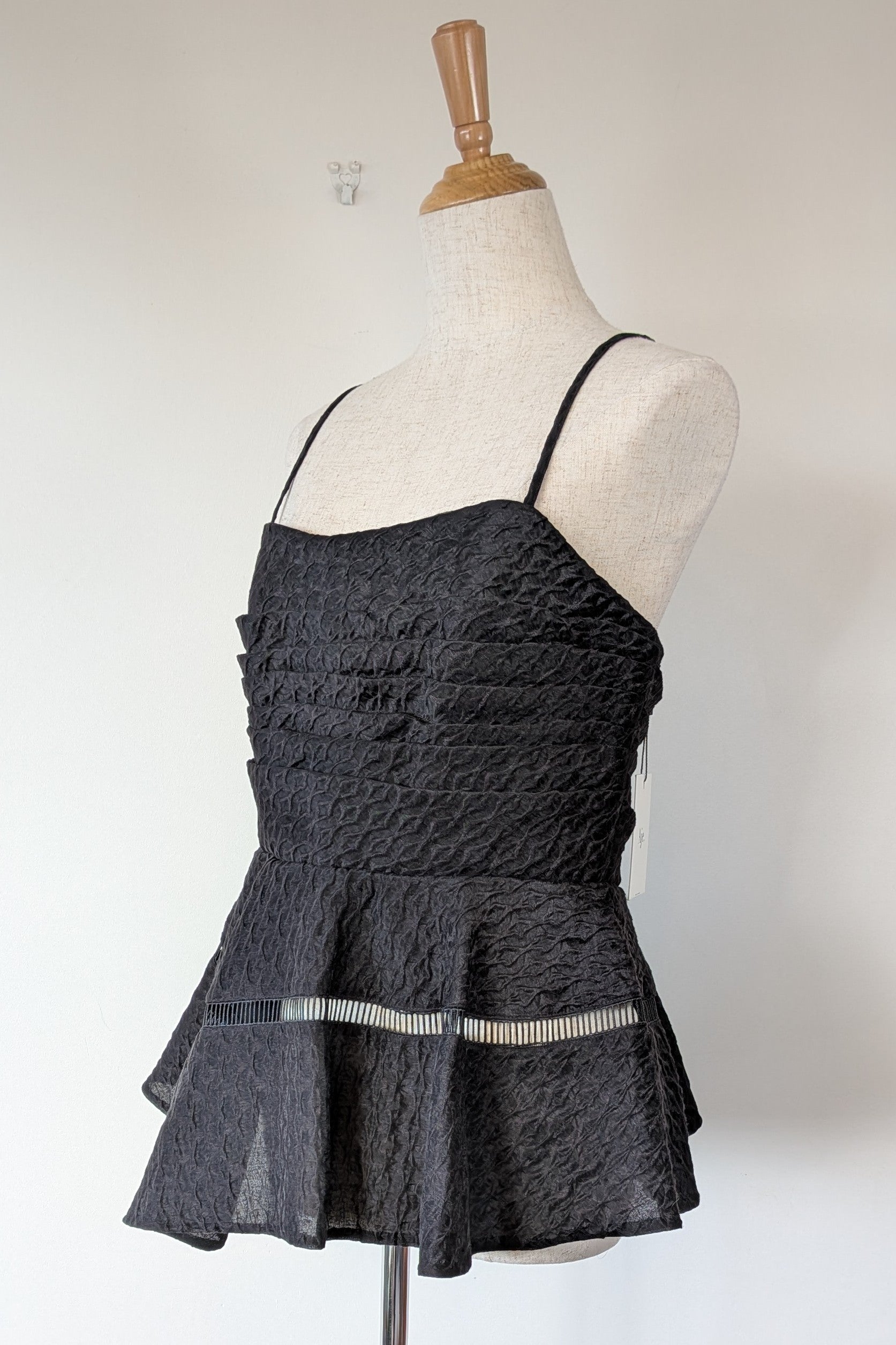 Aje Black Cinque Jacquard Top Size 12 BNWT RRP $295