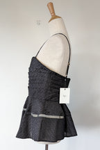 Aje Black Cinque Jacquard Top Size 12 BNWT RRP $295
