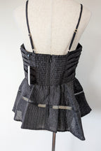 Aje Black Cinque Jacquard Top Size 12 BNWT RRP $295