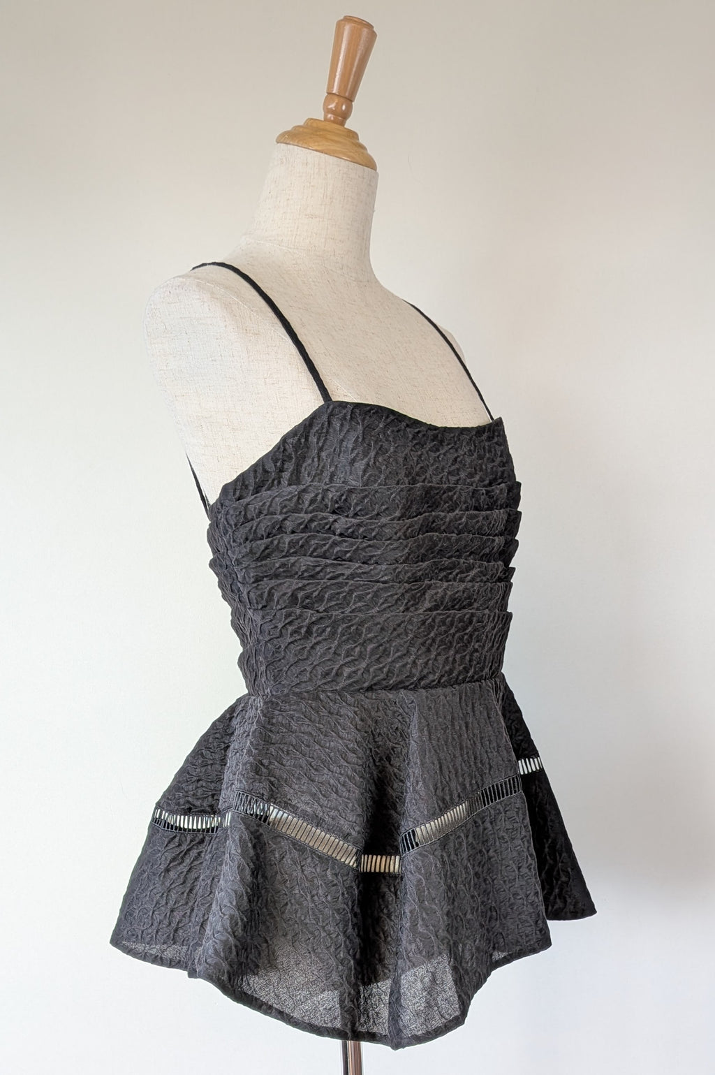 Aje Black Cinque Jacquard Top Size 12 BNWT RRP $295
