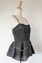 Aje Black Cinque Jacquard Top Size 12 BNWT RRP $295
