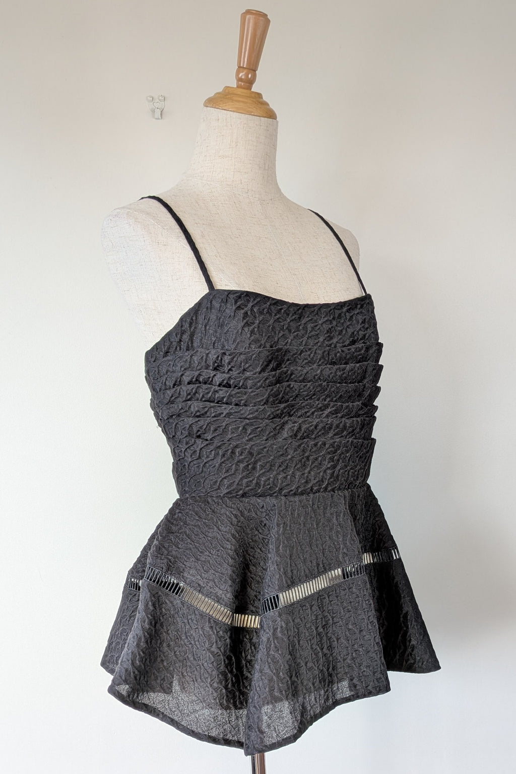 Aje Black Cinque Jacquard Top Size 12 BNWT RRP $295