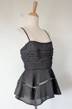 Aje Black Cinque Jacquard Top Size 12 BNWT RRP $295