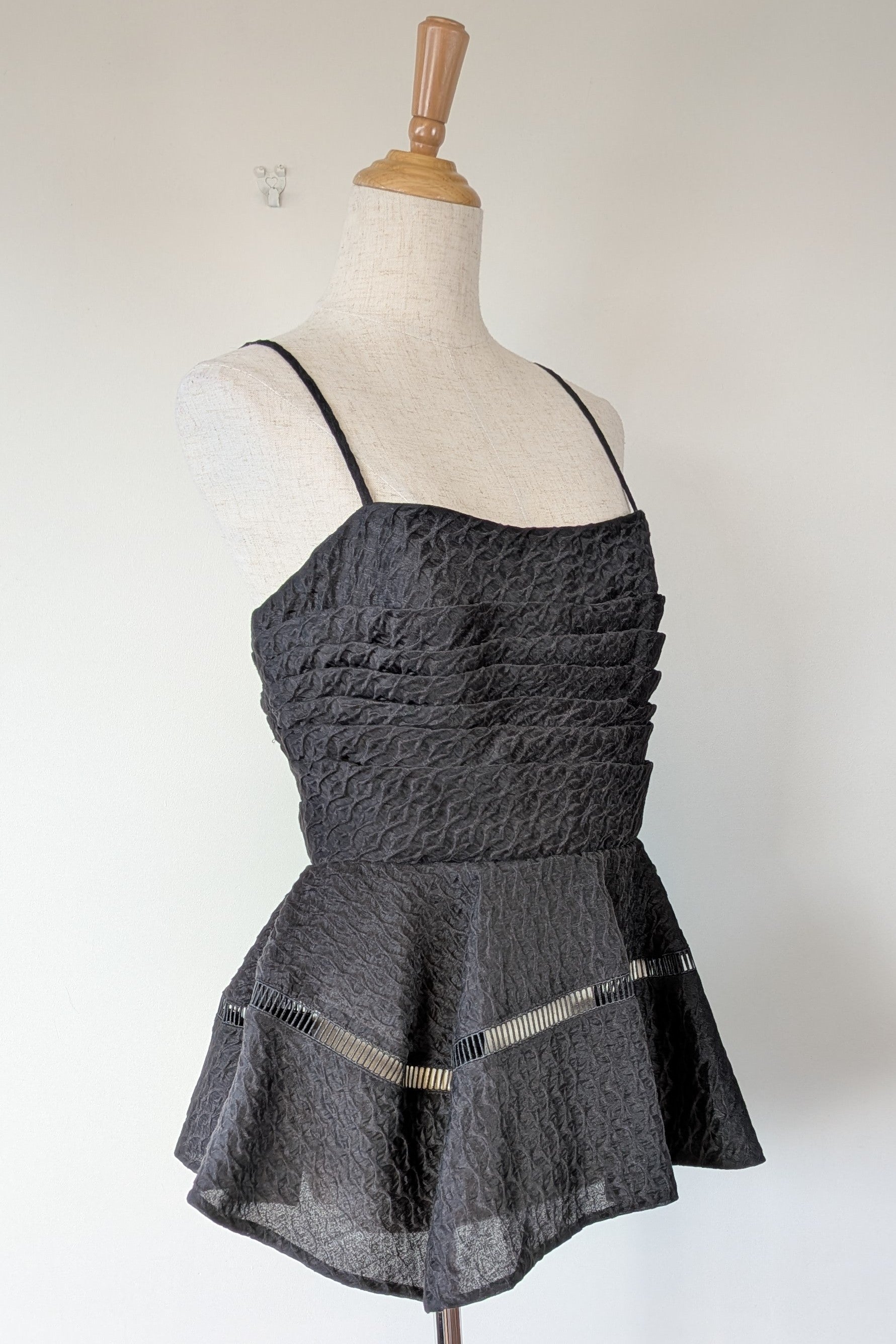 Aje Black Cinque Jacquard Top Size 12 BNWT RRP $295