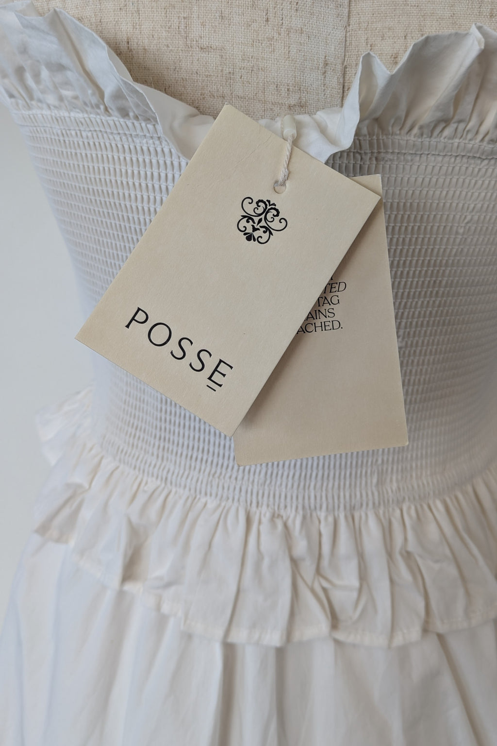 Posse Coby Strapless Dress in Cream Size M BNWT RRP $339