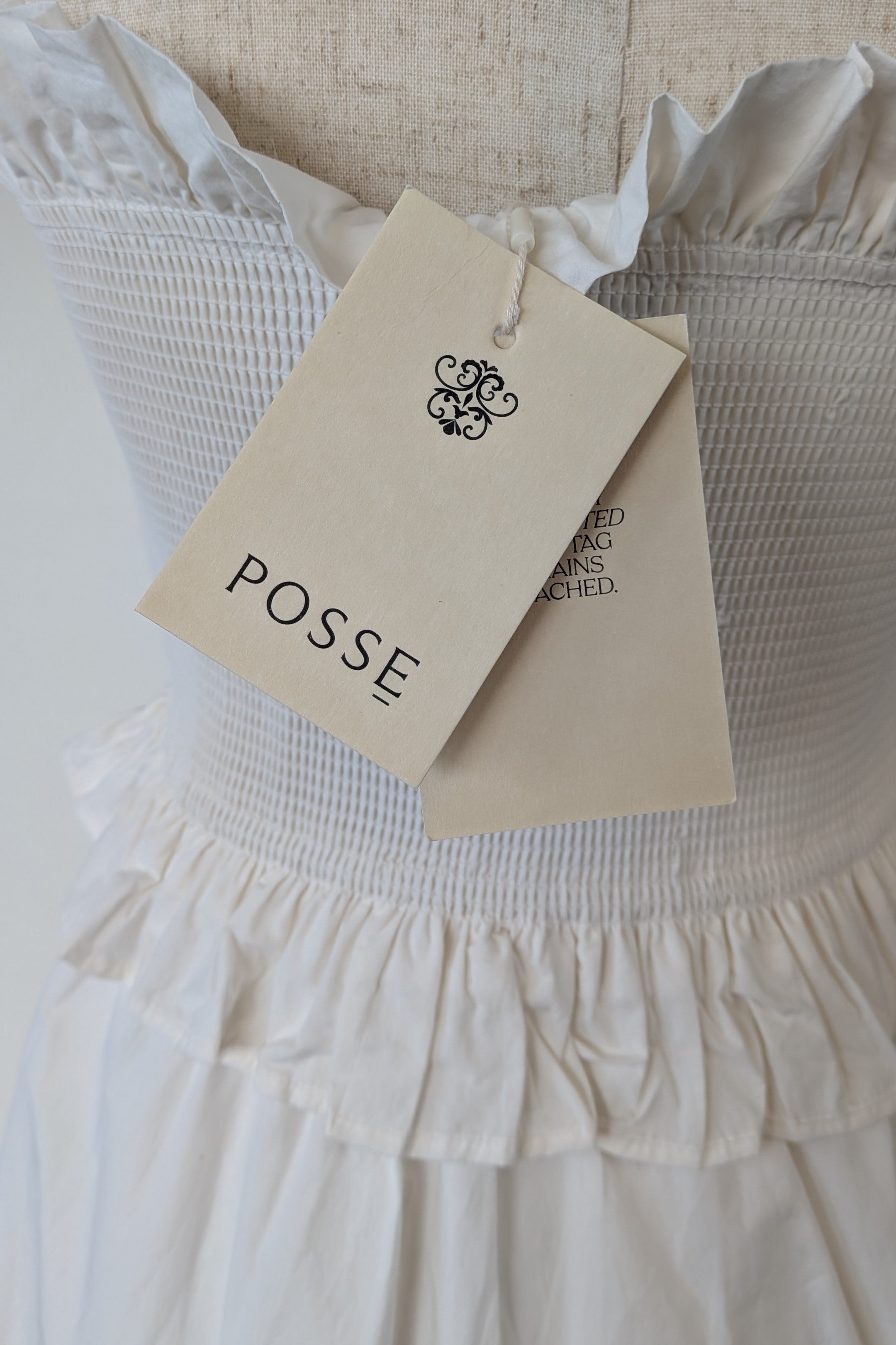 Posse Coby Strapless Dress in Cream Size M BNWT RRP $339