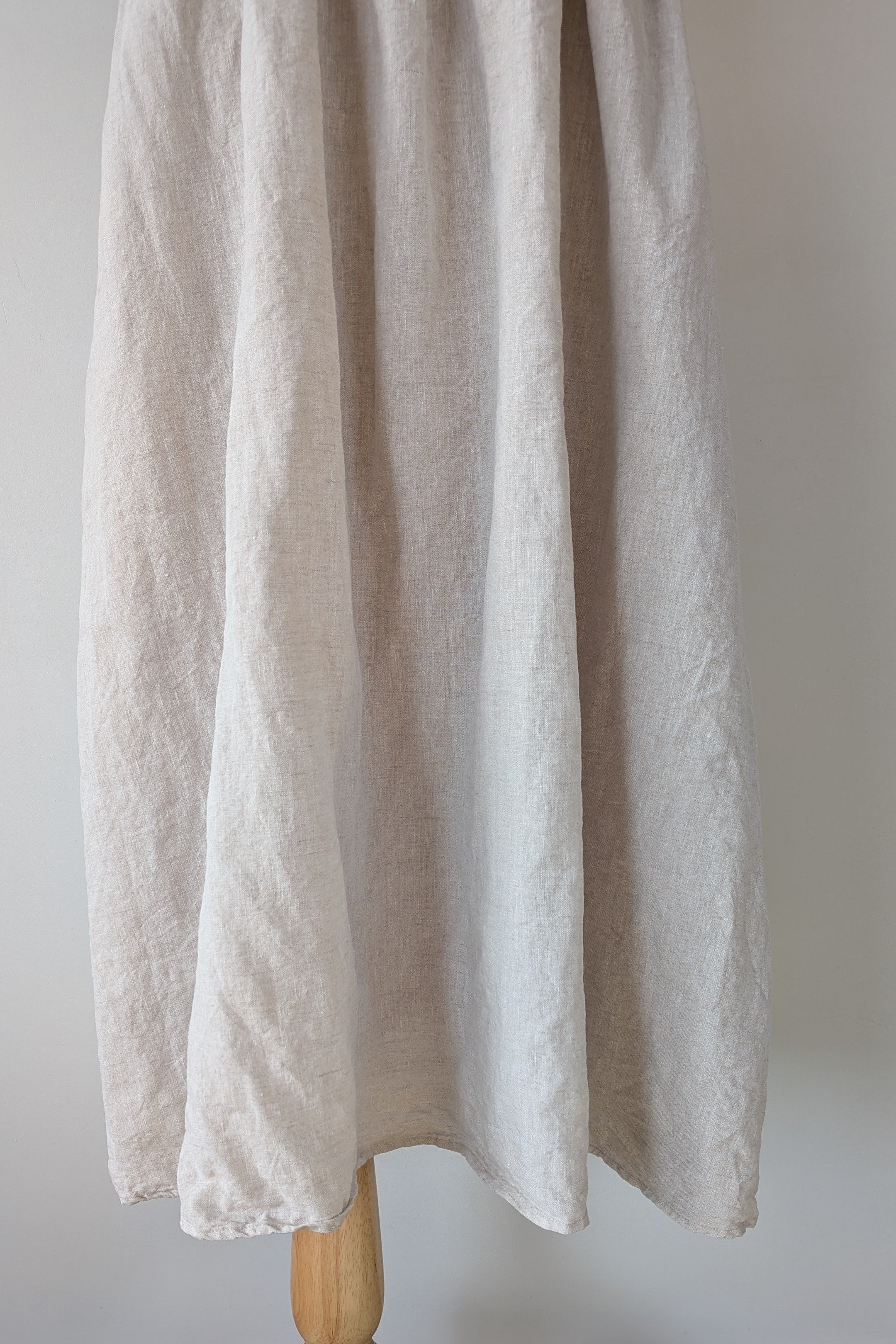 DISSH Natural Lexi Strapless Linen Midi Dress Size 14