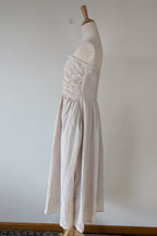 DISSH Natural Lexi Strapless Linen Midi Dress Size 14