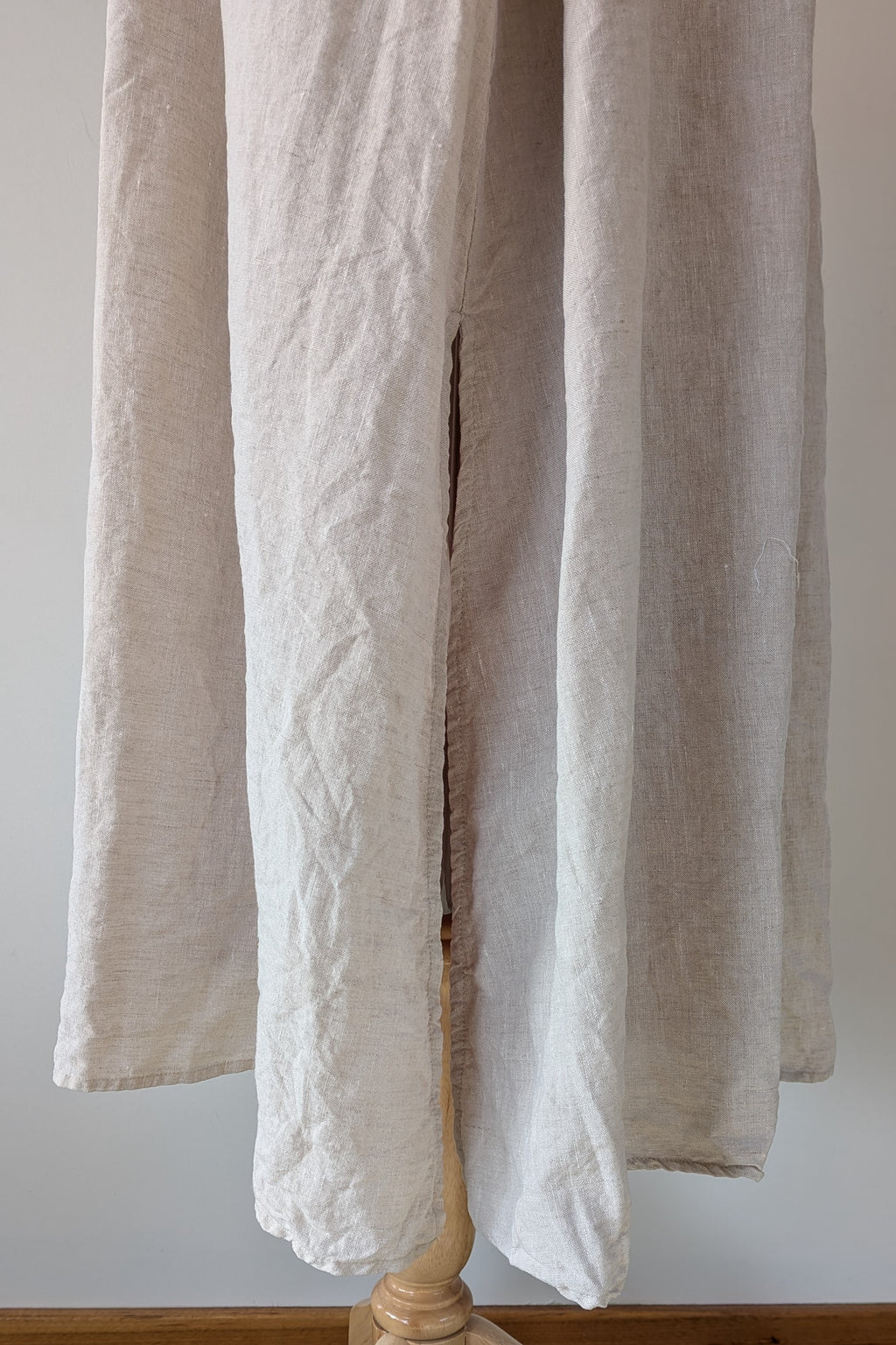 DISSH Natural Lexi Strapless Linen Midi Dress Size 14