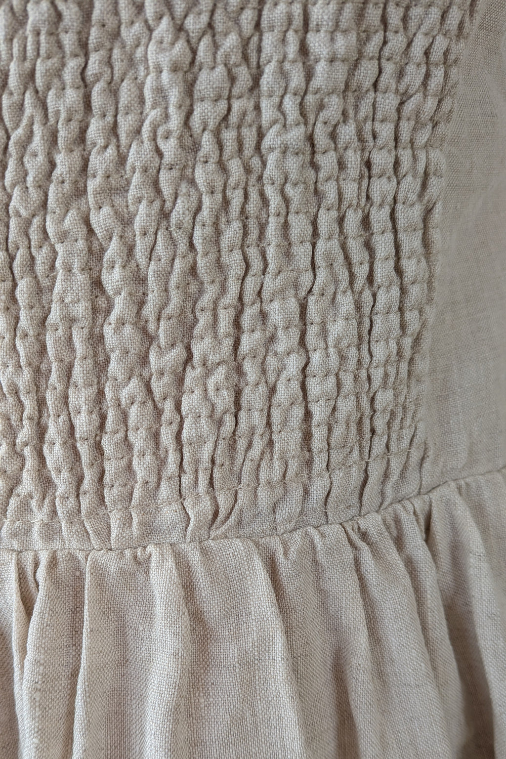 DISSH Natural Lexi Strapless Linen Midi Dress Size 14