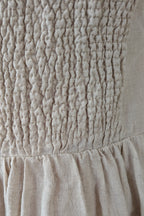 DISSH Natural Lexi Strapless Linen Midi Dress Size 14