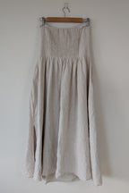 DISSH Natural Lexi Strapless Linen Midi Dress Size 14