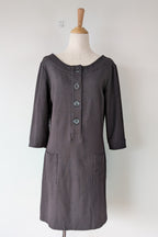 Made590 Charcoal Micro Dot Mod Shift Dress Size M