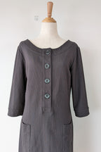 Made590 Charcoal Micro Dot Mod Shift Dress Size M