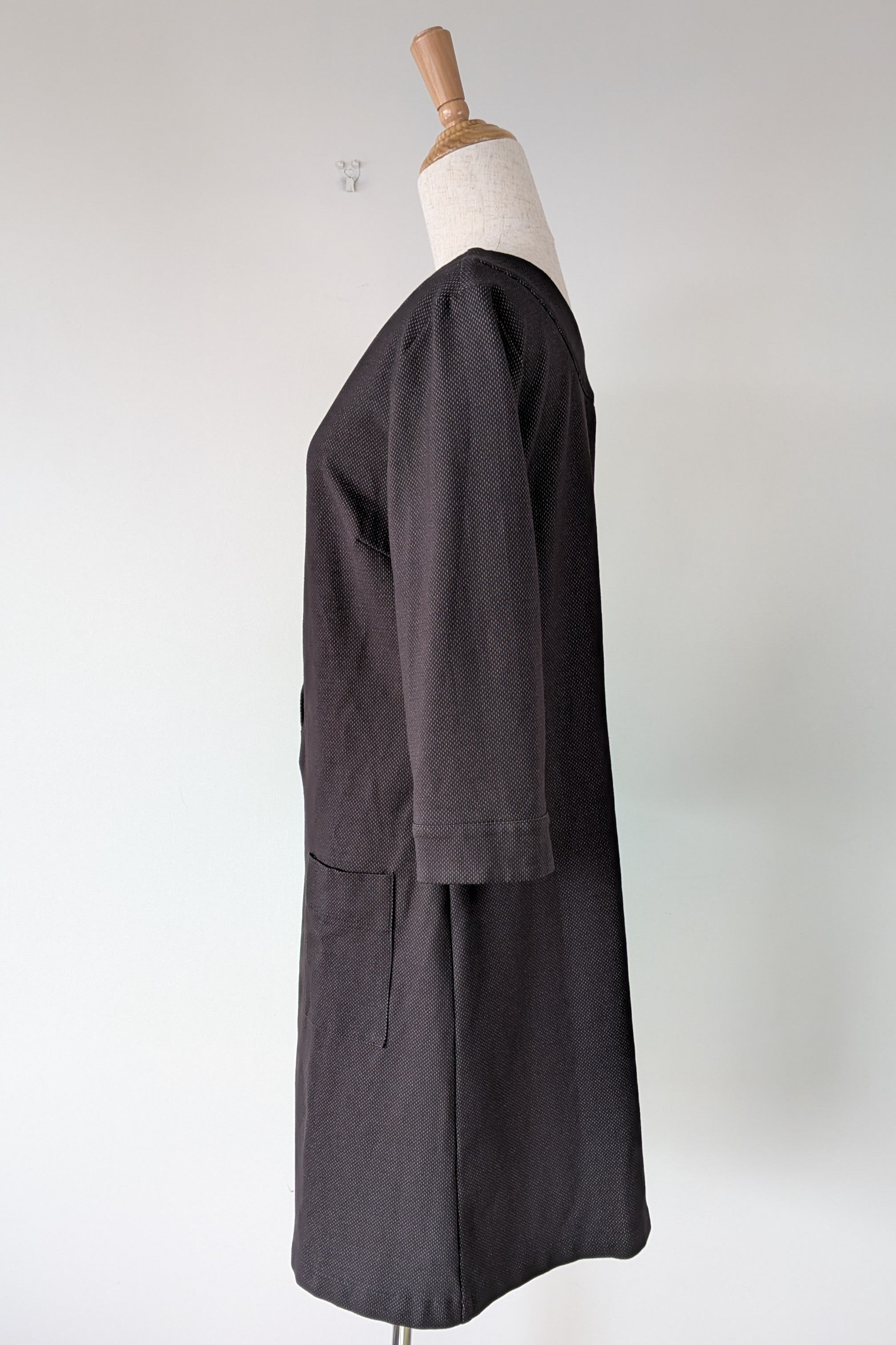 Made590 Charcoal Micro Dot Mod Shift Dress Size M