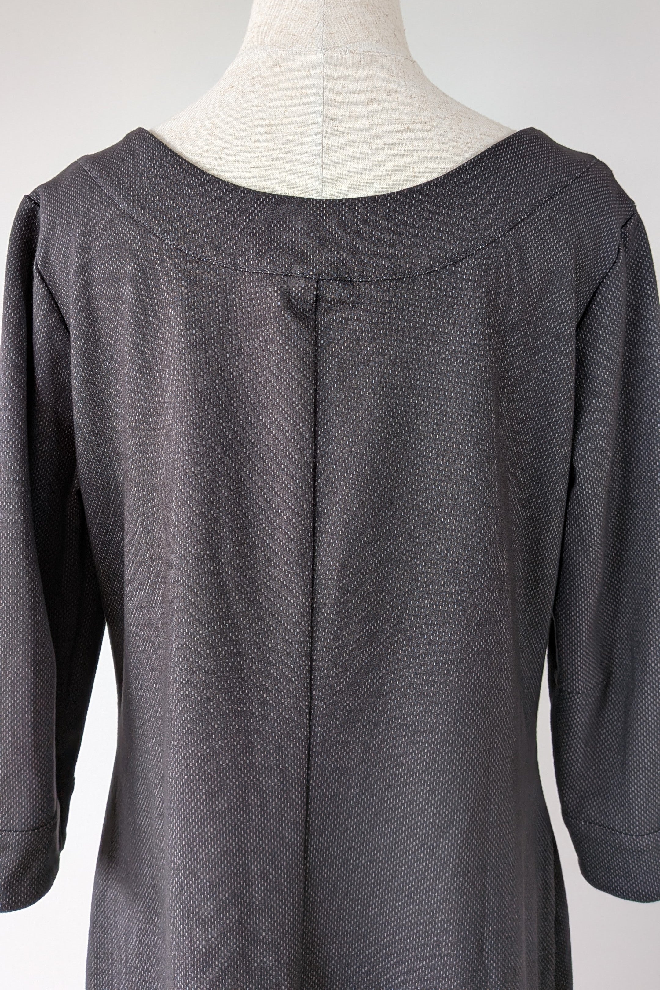 Made590 Charcoal Micro Dot Mod Shift Dress Size M