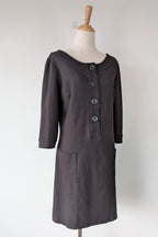 Made590 Charcoal Micro Dot Mod Shift Dress Size M