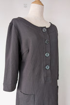 Made590 Charcoal Micro Dot Mod Shift Dress Size M
