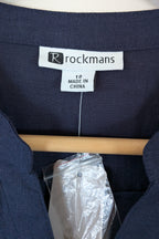Rockmans Navy Linen Blend Utility Shirt Size 12 BNWT RRP $39.99