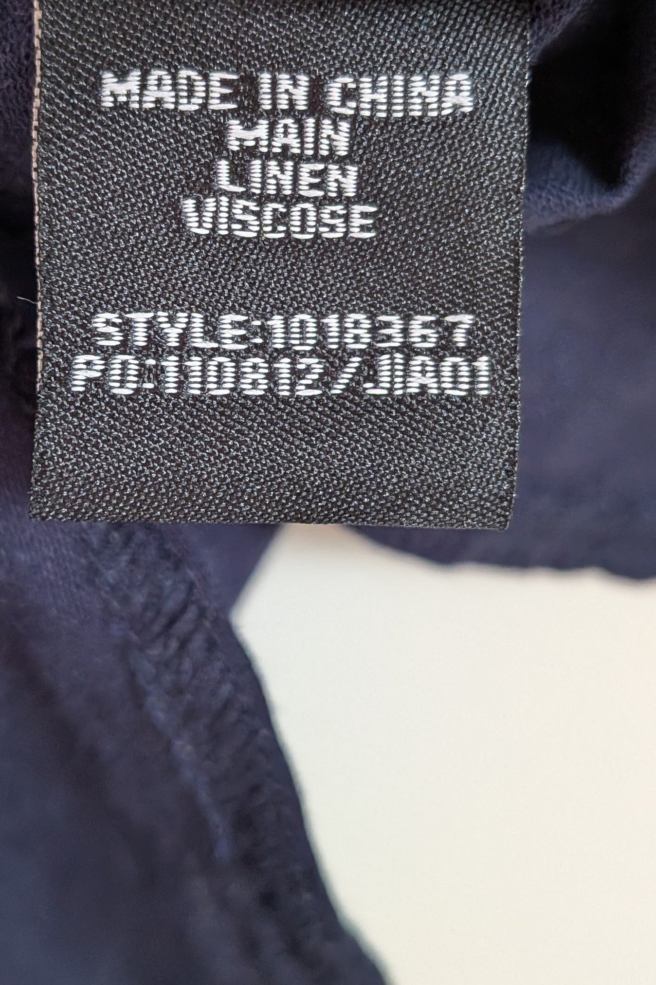 Rockmans Navy Linen Blend Utility Shirt Size 12 BNWT RRP $39.99