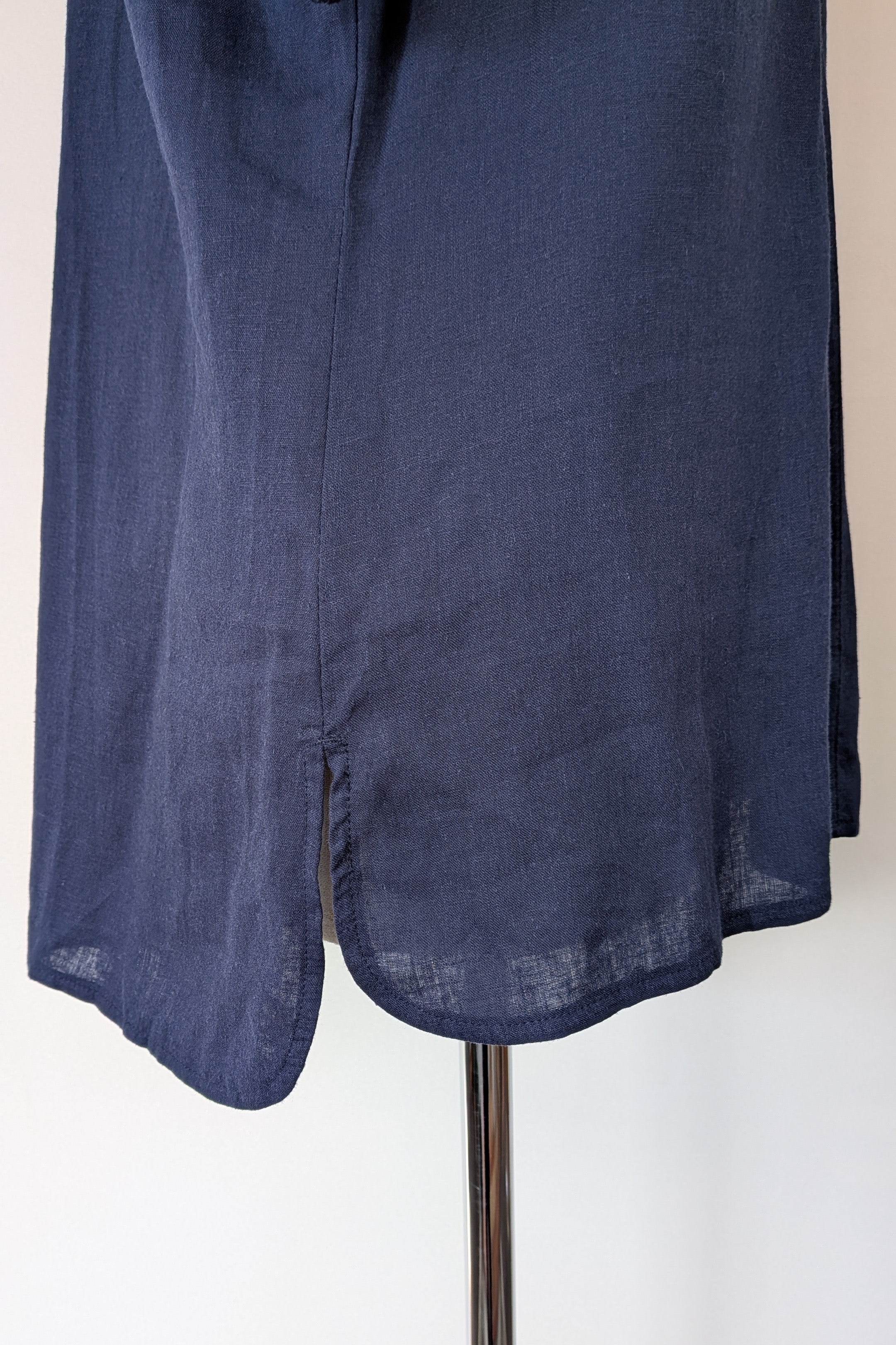Rockmans Navy Linen Blend Utility Shirt Size 12 BNWT RRP $39.99