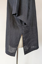 Commonry The Linen Short Sleeve Tunic Top in Black Size 10