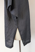 Commonry The Linen Short Sleeve Tunic Top in Black Size 10