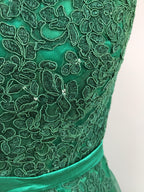 Miss Anne Green Lace Mini Dress Size 16