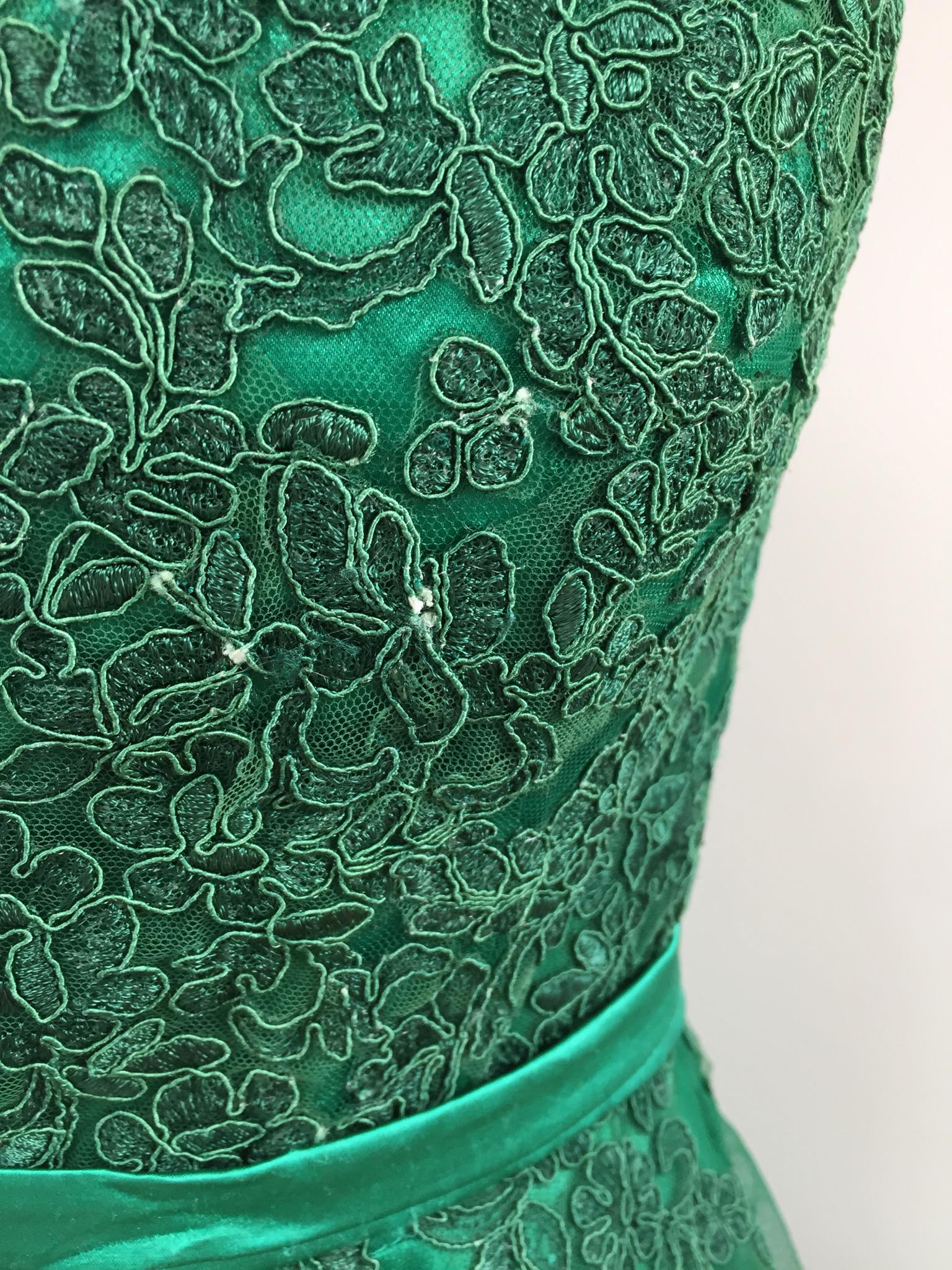 Miss Anne Green Lace Mini Dress Size 16