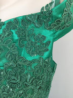 Miss Anne Green Lace Mini Dress Size 16