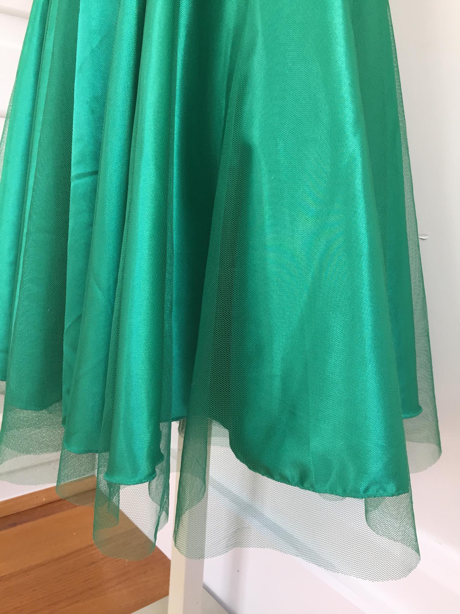 Miss Anne Green Lace Mini Dress Size 16
