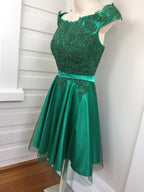 Miss Anne Green Lace Mini Dress Size 16