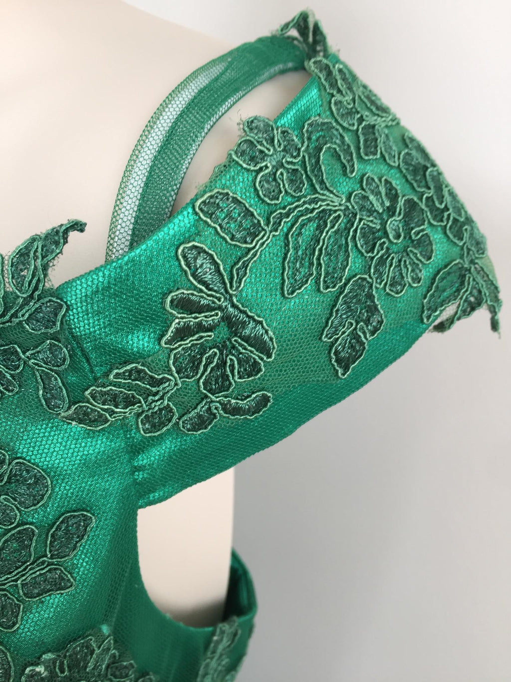 Miss Anne Green Lace Mini Dress Size 16