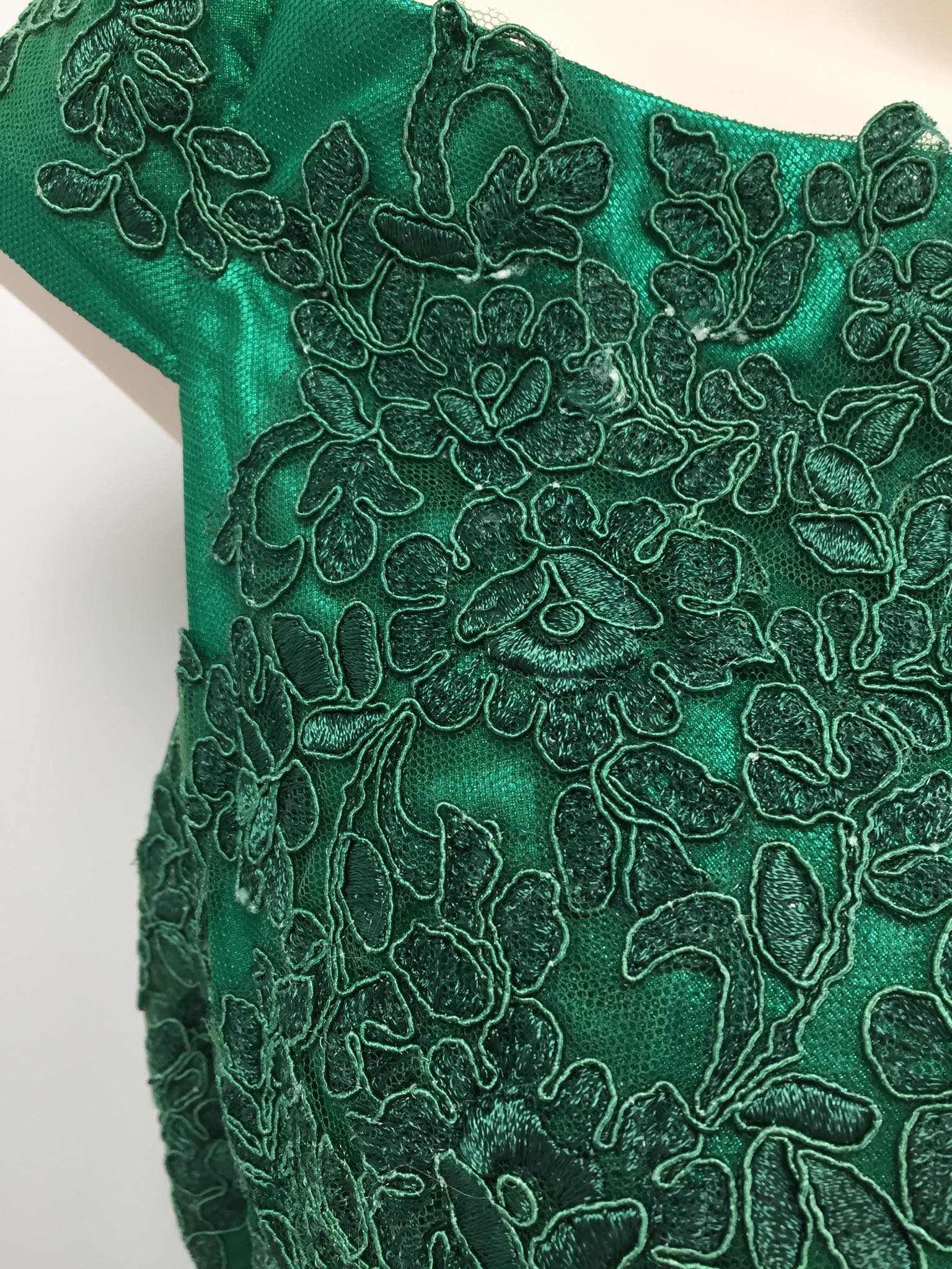 Miss Anne Green Lace Mini Dress Size 16