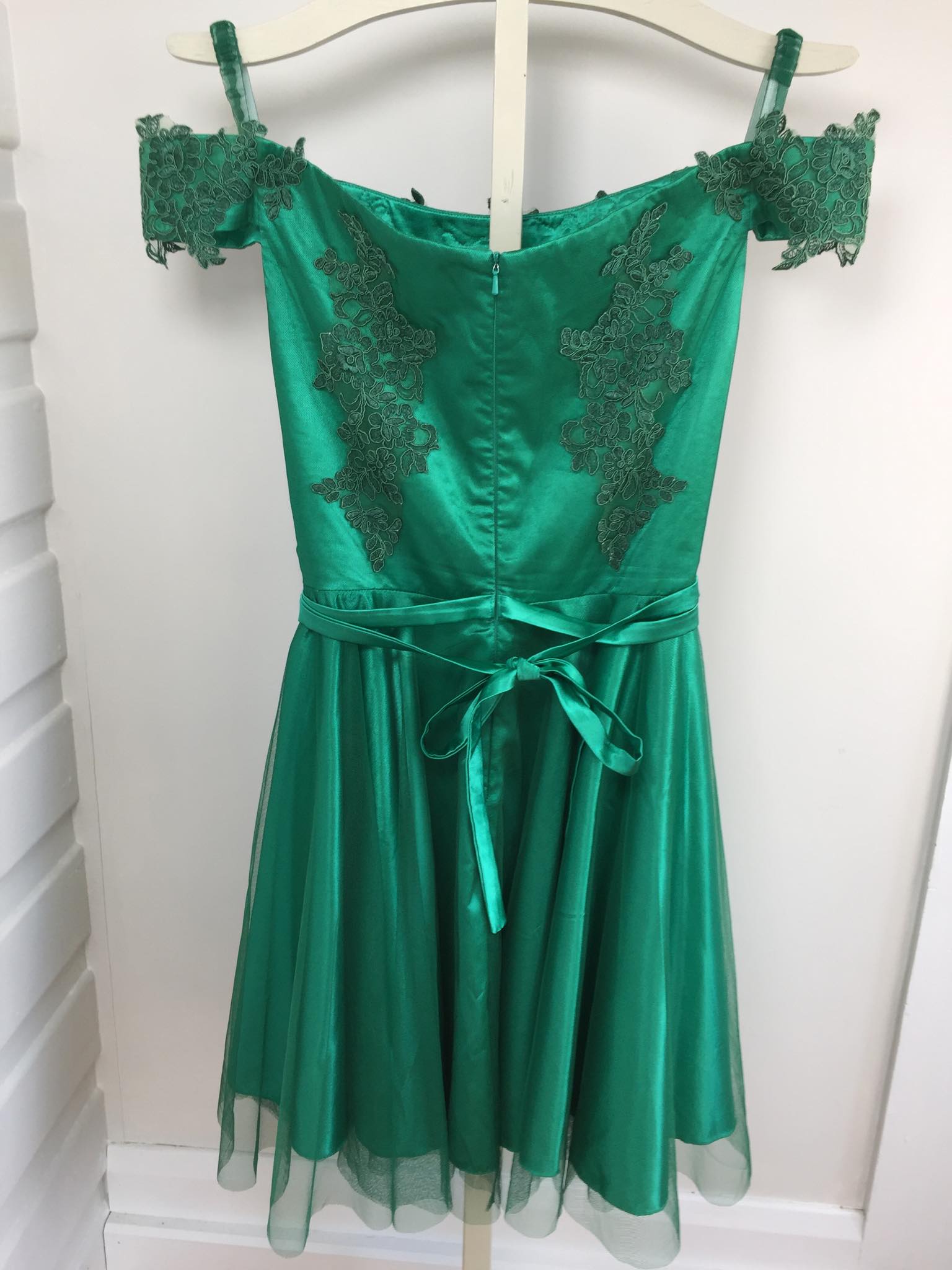 Miss Anne Green Lace Mini Dress Size 16