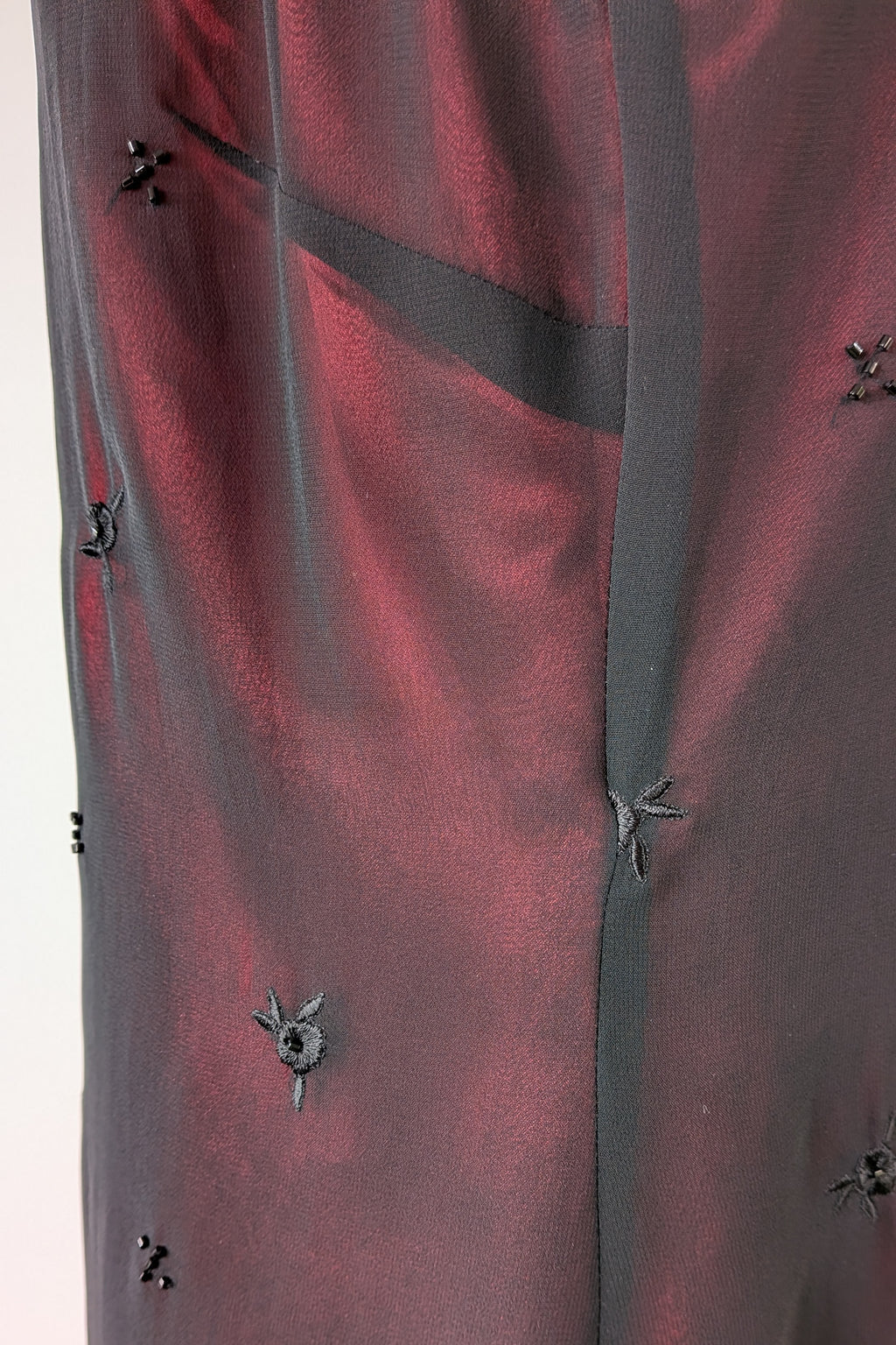 Vintage Y2K Suzanne Grae Red & Black Overlay Dress Size 12