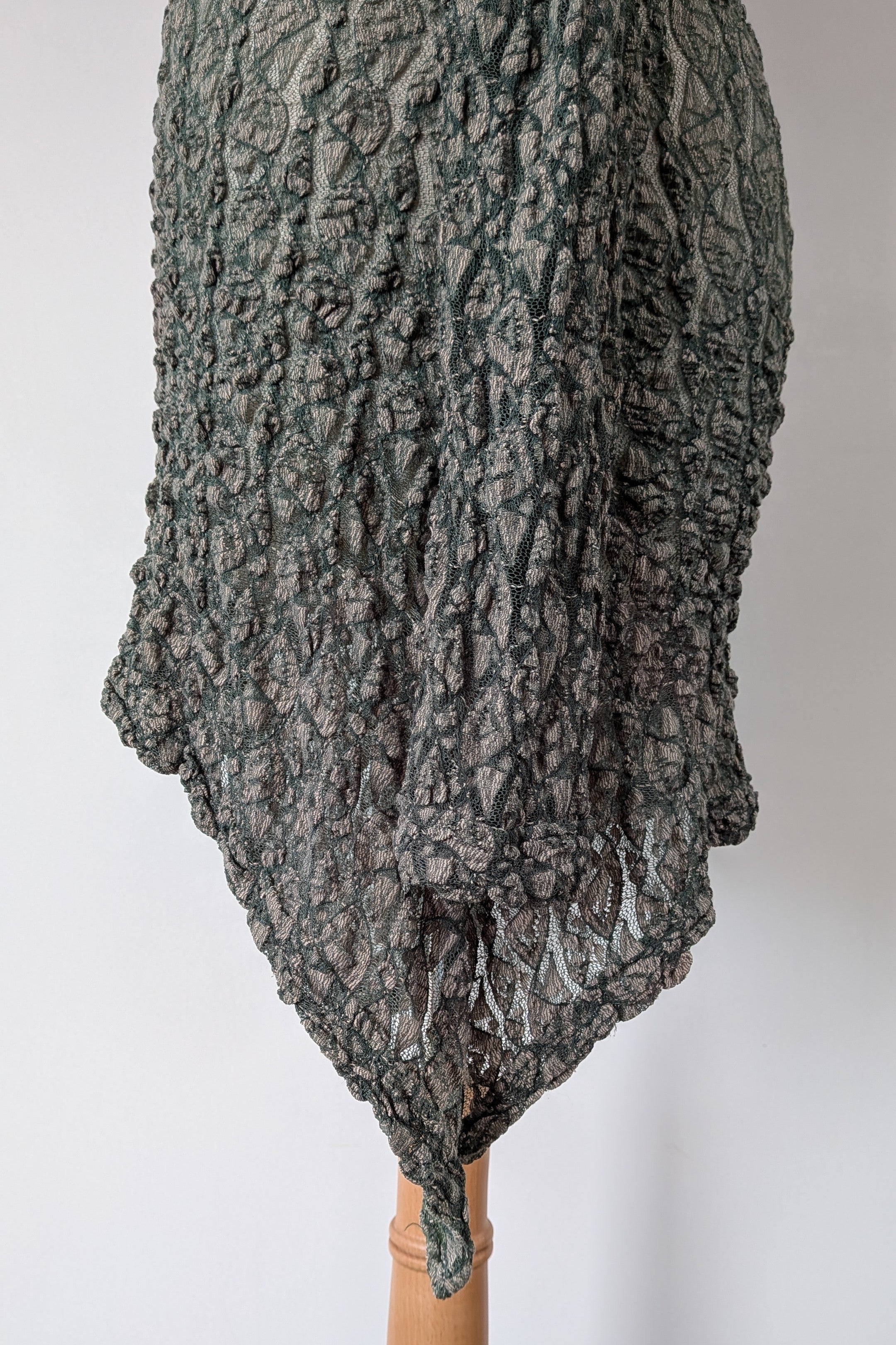 Vintage Y2K Envy Me Green Bouclé Weave Tunic One Size