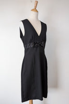 Vintage Y2K Crossroads Sleeveless Black Bow Cocktail Dress Size 12/14
