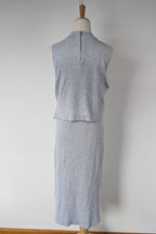 Ripe Maternity Silver Marle Layered Knit Nursing Dress Size M
