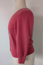 Boden Pink 100% Cashmere Floral Embroidered Cardigan Size 12/14