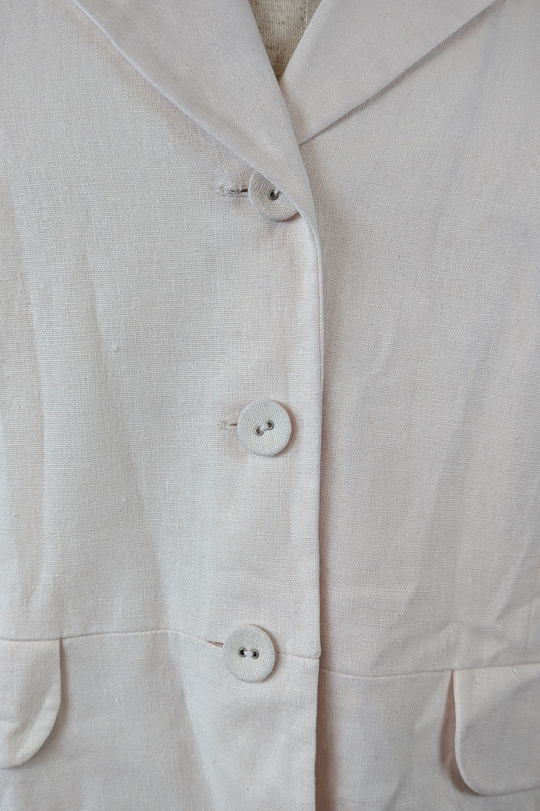 Liz Jordan Waikiki Linen Blend Jacket in Dusty Pink/Silver Size 18 Brand New With Tags RRP $169.95