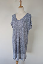 Sportscraft 100% Linen Blue & White Speckled Dress Size 8