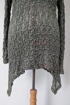 Vintage Y2K Envy Me Green Bouclé Weave Tunic One Size