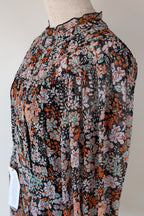 Topshop Floral Print Ruched Mini Dress Sz 14 RRP $80