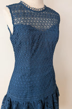 Review Teal Lace Drop Waist Dress Size 6