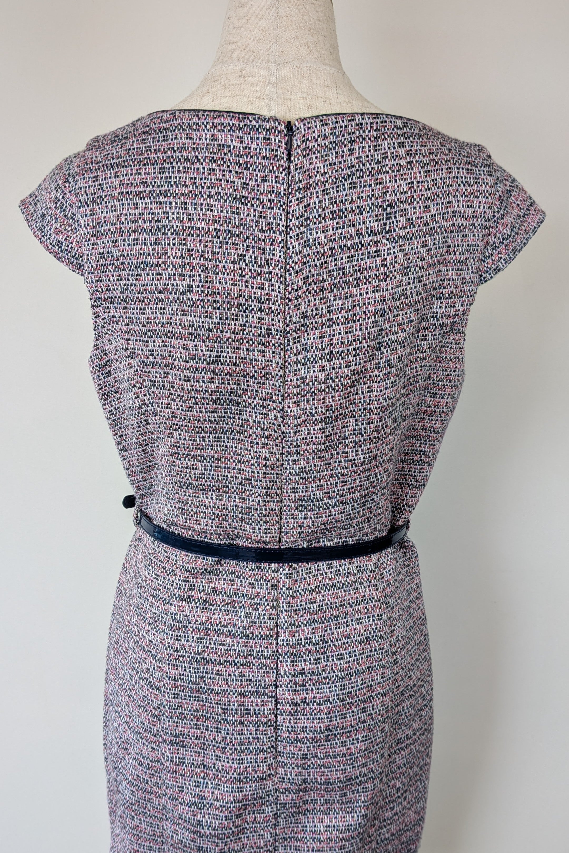 Review Tweed Pencil Dress with Belt Size 12