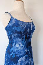 Luck & Trouble Lovesick Recycled Mesh Dress in Blue Size 16 BNWT RRP $70