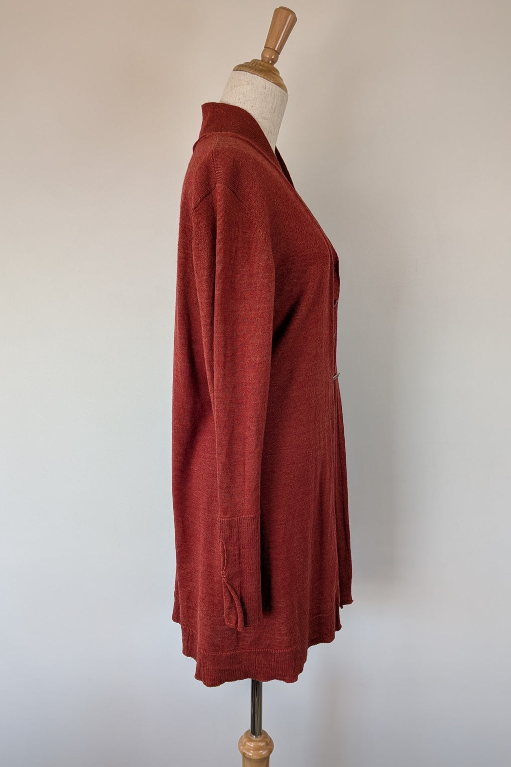 Vintage 90s Meredith Rust Long Cardigan Size 12