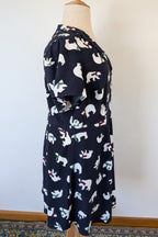 Modcloth Susan Bee Anthony Polar Bear Navy Fit & Flare Dress Size 20