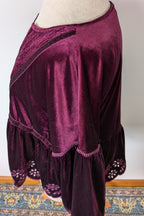 The Poetic Gypsy Burgundy Velvet Top Size 18/20